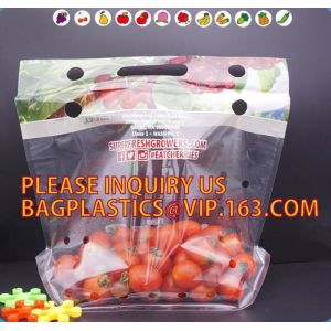 cherry tomato bags / laminated dry fruit packaging bag, Fruit Vegetable Packaging Bag, fruit protection bag with vent ho