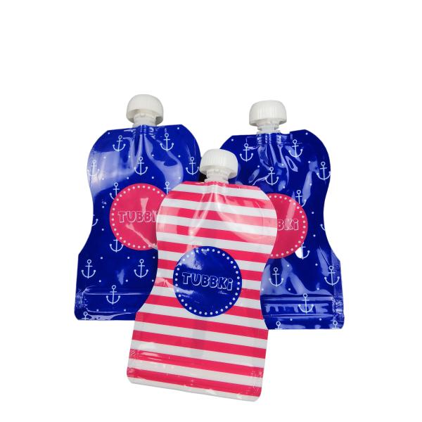 Reusable Baby Food Spout Pouch Packaging Laminated Material CMYK Color For Beverages