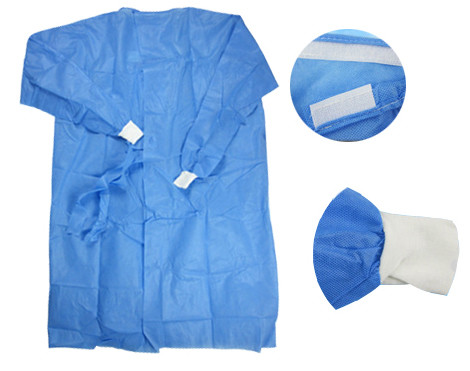 Durable Disposable Surgical Gown / Sterile Surgical Gowns Ultrasonic Seam