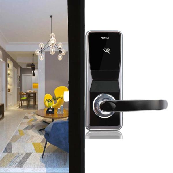 Manual RFID Electronic Door Lock , Zinc Alloy Smart Card Hotel Lock