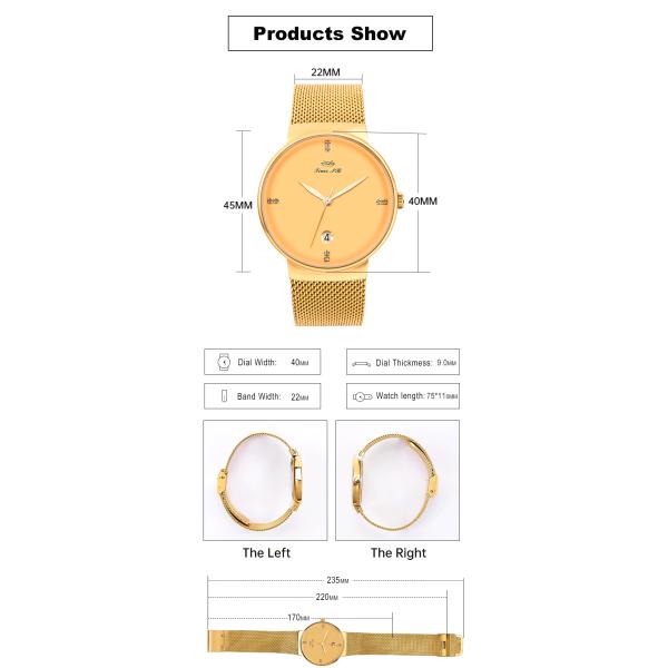 3ATM 40mm Miyota VJ42B Quartz Wrist Watch For Women