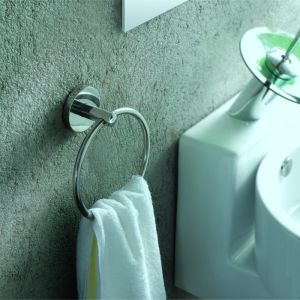 Cheap Circular Polished Bathroom Towel Rings Towel Holder Stainless Steel For Kitchen Toilet wholesale