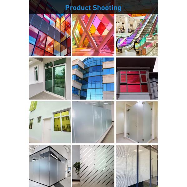 2mil Colorful Blue Light Blocking Privacy Protection Building Window Tint