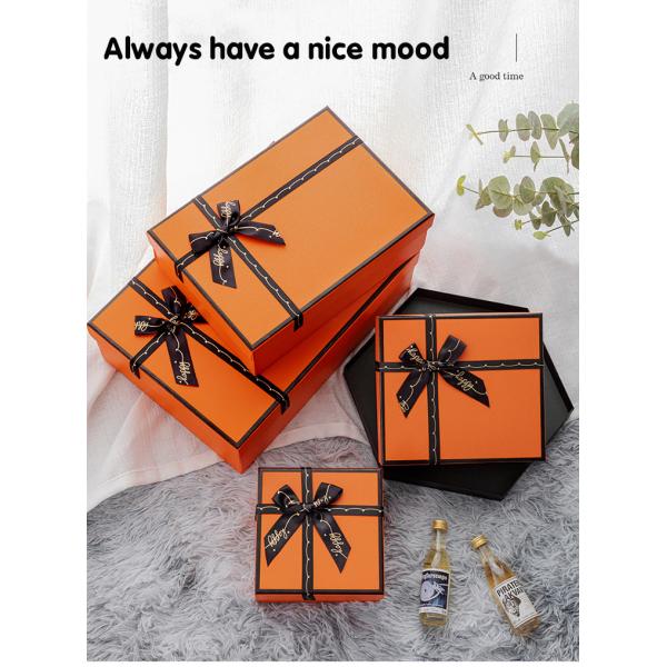 Cardboard Packaging Box Recyclable Paper Eco Friendly Luxury Gift Box With Bow