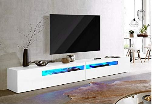 Quality Home Interior Low Profile Contemporary TV Stand Medium Density Fiberboard for sale