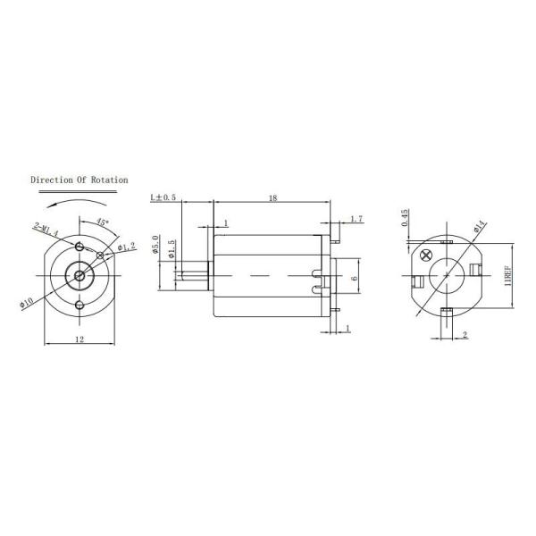 FF-032 3V 6V Small High Speed DC Motor 9000rpm-11000rpm 12mm*14mm For Mini Air Pumps