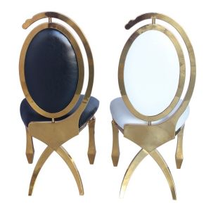 Modern Banquet Dining Chair Leather Velvet Cover Stainless Steel Frame