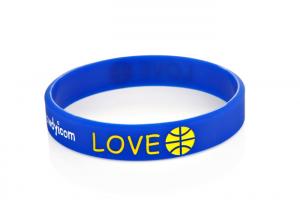 China Wristbands with a message imprinted adult size for man basketball sport on sale