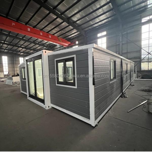 Fully-equipped 20FT Foldable Prefabricated Container House with 2 Bedrooms Aluminum Alloy Windows