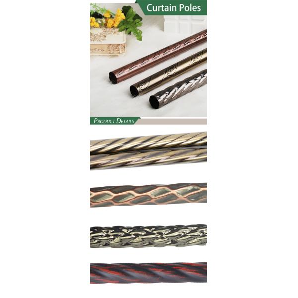 25mm 28mm 35mm Metal Twisted Iron Pipe Curtain Pole