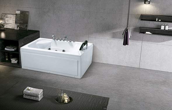 Drainer Bathroom Jacuzzi Tub 1950x1300x780mm Freestanding Hot Tub