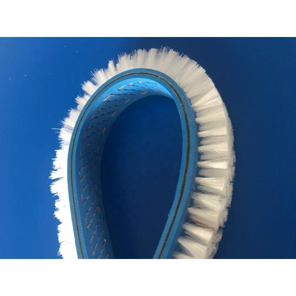 Nylon Bristle Flexible Conveyor Belt Strip Brush With Rubber Base For Cleaning