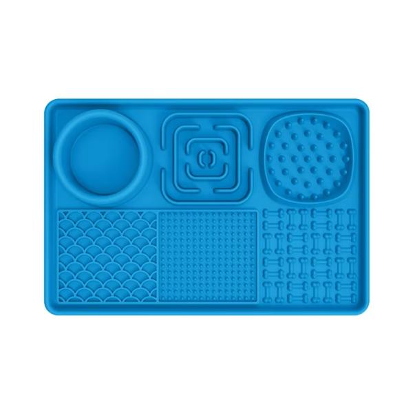 All in One Dog Lick Mats Rectangle Dog Slow Feeder Mat Eco Friendly With Suction Cups
