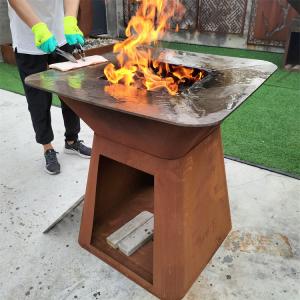 China Outdoor Weather Proof Steel BBQ Grill Heavy Duty CORTEN Metal on sale