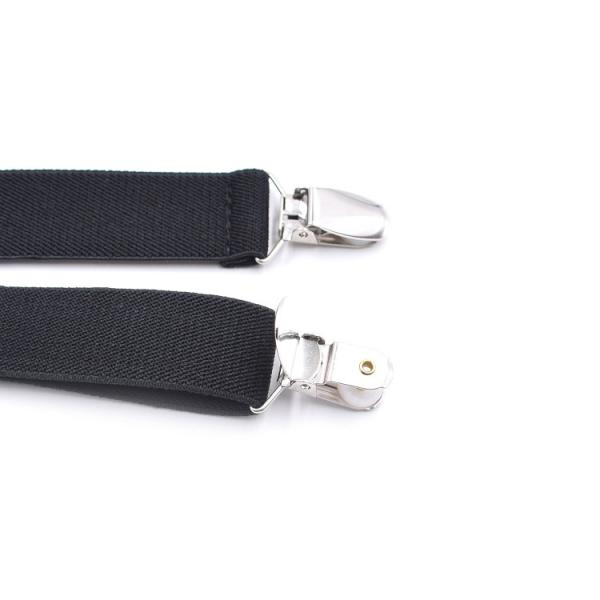 Black Leisure Cotton Children'S Clothing Accessories Elastic Suspenders Y Back Bowtie