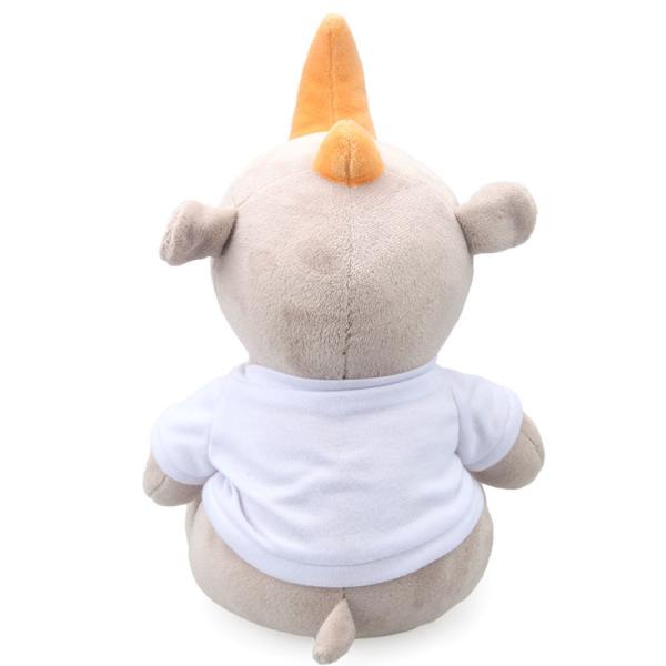 25cm Lifelike Polypropylene Cotton Filling Rhino Plush Toy For Baby