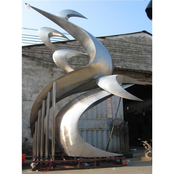 Cast Outdoor Modern Art Sculpture Stainless Steel Tree Sculpture Water Texture