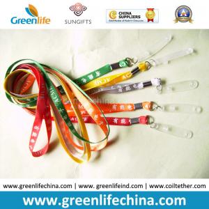 China Promotional custom lanyards, flat polyester working lanyard cords with metal accessories on sale