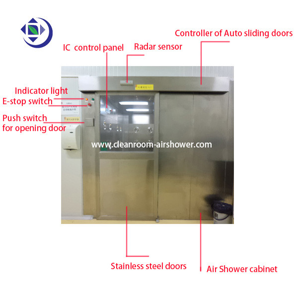 Lab Equipment Stainless Steel Shower , Class 100 Portable Clean Room Air Shower