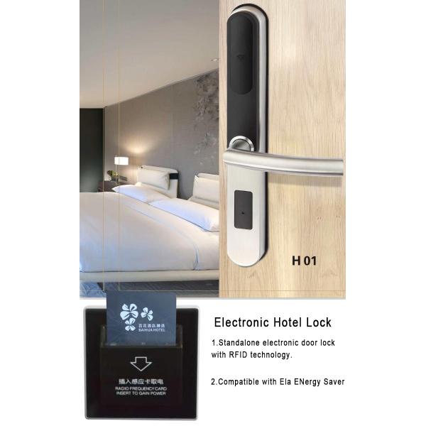 Combination Slim Smart Hotel Lock , Electronic Door Lock With Biometric