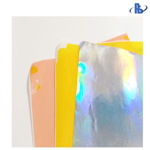 China Waterproof Holographic Vinyl Eggshell Sticker Paper , Custom Tamper Evident Labels on sale