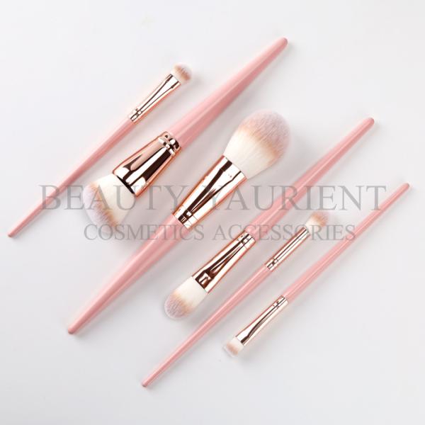 6pcs Private Label Makeup Brushes Custom Logo Synthetic Hair With Cute Bag