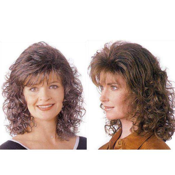 Synthetic Fiber Curly Wigs Elegant And Generous Synthetic Wigs For Party