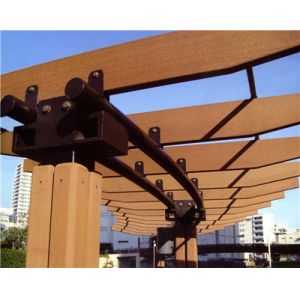 China Temperature Resistant WPC Pergola UV Resistance Garden Wooden Covered Pergola on sale