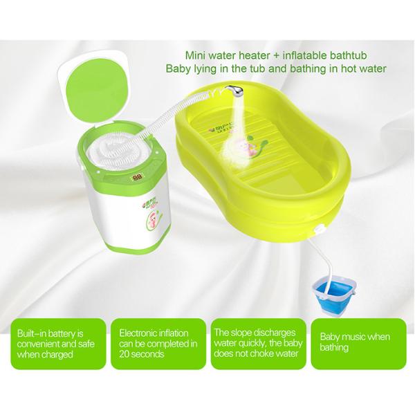 Lightweight Foldable Inflatable Baby Tubs Non Slip 20cm Height