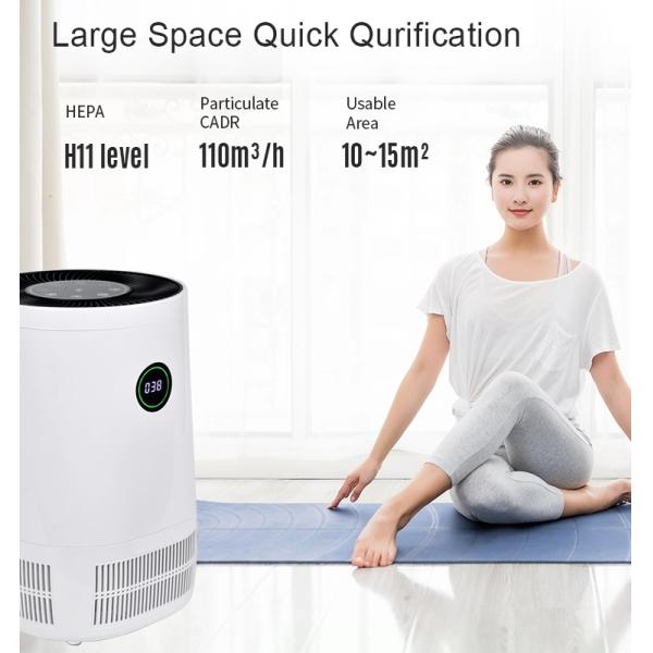 Portable Air Purifier for Home with H13 True HEPA & Active Carbon Filter, Desktop USB Air Cleaner with Filter Change