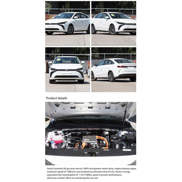EV Used Geely Car Electric 4 Wheel Drive Sedans Vehicles Geometry G6