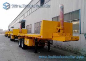 China 30 T Doubel Axles 20 feet Trailer , Flat Bed Dump container semi trailer on sale