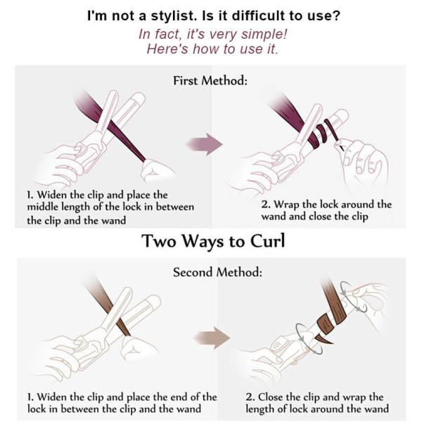 Portable PTC Ceramic LCD Pink Curling Iron Hair Crimper Hair Waver Hair Curler