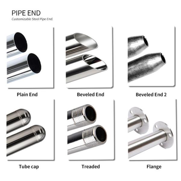stainless steel pipe end