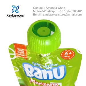 Baby Food Bag Spout And Cap Child Resistance Safety Cap