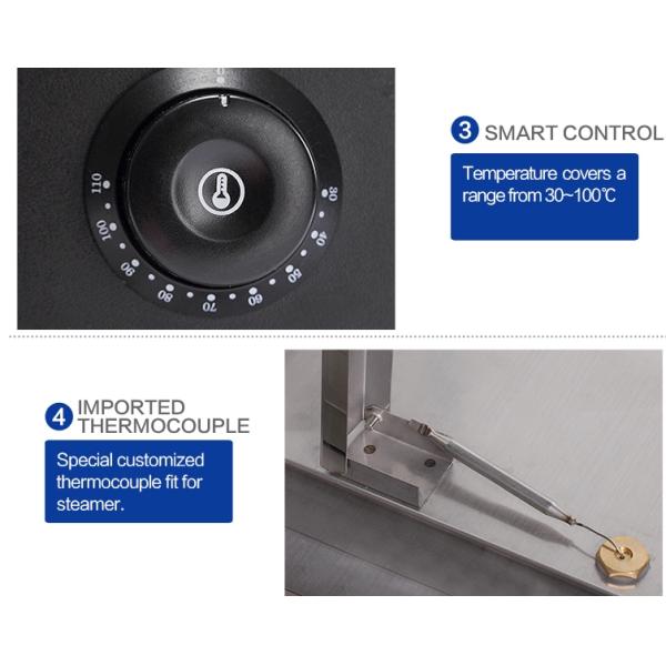 Electric Bun Steamer Steam Cabinet Food Display Steamer Stainless Steal Grey Color