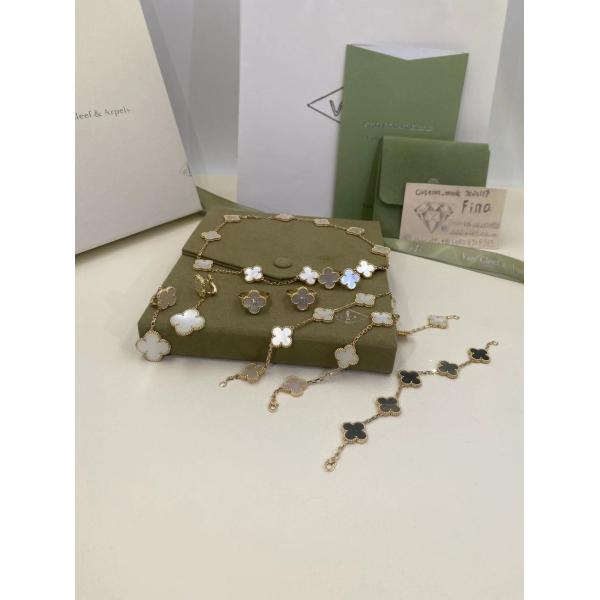 5 Motifs 18K Gold Bracelet VS Diamonds VCA Vintage Alhambra Bracelet