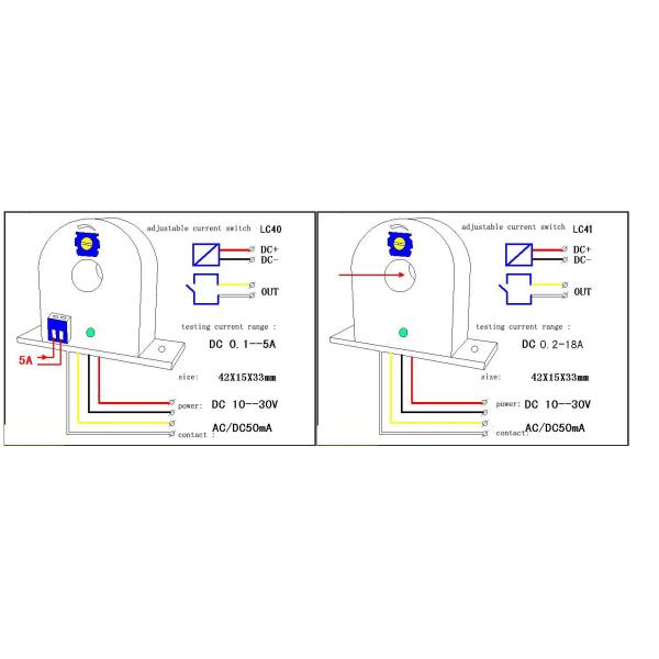Black lc22 adjustable current mutual inductor switch current limit alarm