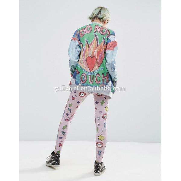 OEM wholesale customize women bomber jacket all print sublimation print