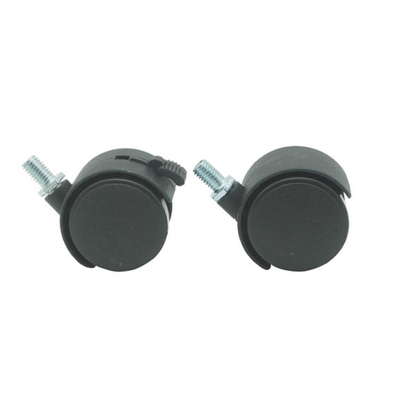 1.5 Inch Nylon Furniture Casters M10x15mm Threaded Stem Swivel Caster Wheels