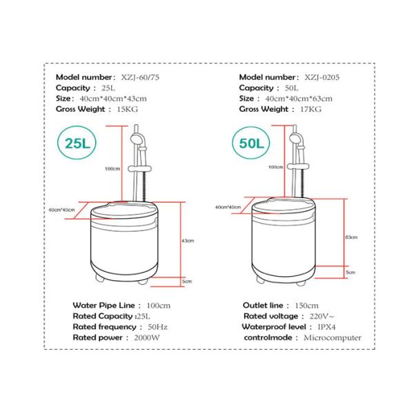 79*34*10 In Safe Tubble Inflatable Bathtub Water Heater Capacity 50L