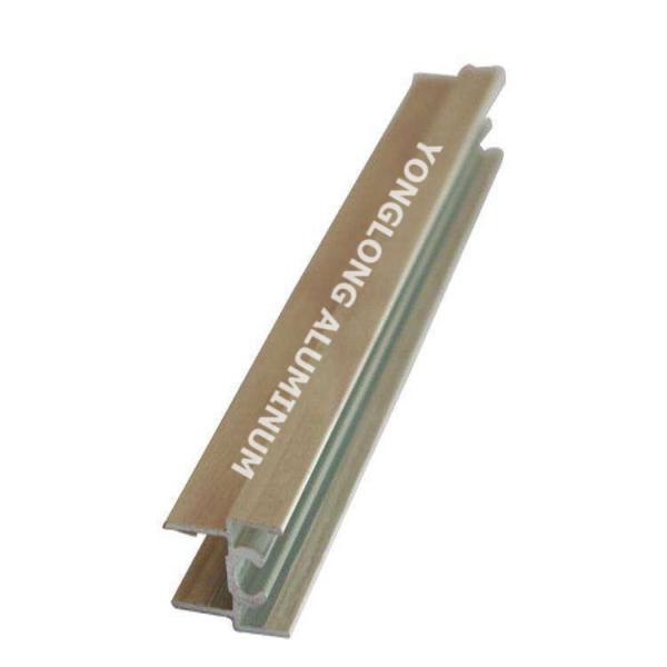 Powder Coated Aluminium Wardrobe Door Extrusions , High Precise Aluminium Handle Profile