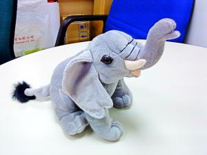 stuffed and plush wild elephant