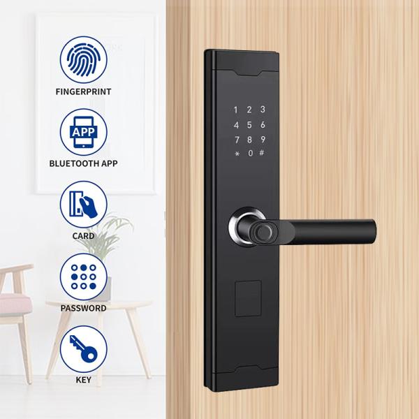 TUYA USB Port Smart Home Door Lock Emergency Push Pull Direction For Front Door