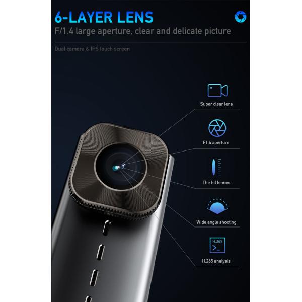 2K Mini Car Dash Cam WIFI GPS DVR Camera Night Vision SONYIMX335