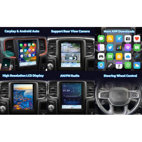 carplay bluetooth 5.0 rear camera HD resolution touch screen