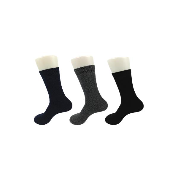 Anti - Bacterial Cashmere Cotton Dress Socks With Different Color Stripes