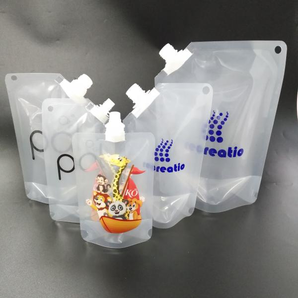 Colorful Liquid Pouch With Spout Reusable Water Spout Pouch Packaging