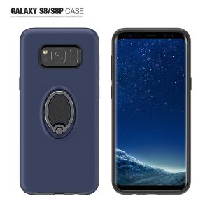 Soft TPU Magnetic Ring Kickstand Armor Smartphone Protective Case , Sumsang 8 8p