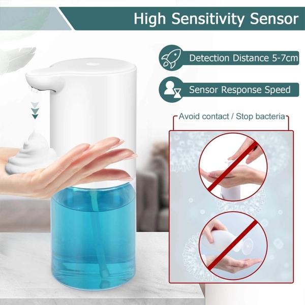 Bathroom Portable Standing Sensor Touchless Non Contact Rechargeable Automatic Hand Sanitizer Foam Soap Dispenser